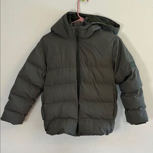 Kids Army Green Puffer Jacket